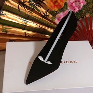 Brand new black suede heels